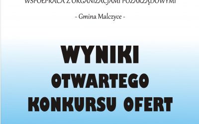 Informujemy o wynikach otwartego konkursu ofert