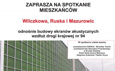 Spotkanie odnośnie budowy ekranów akustycznych – droga krajowa nr 94