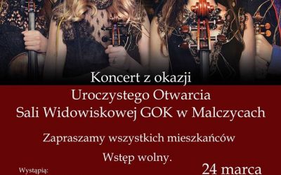 Zapraszamy na otwarcie GOK! Specjalny koncert dla mieszkańców!