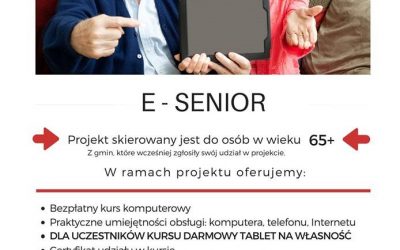 Bezpłatny kurs komputerowy dla seniorów z naszej gminy 65+