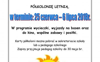 Ruszyły zapisy na półkolonie!