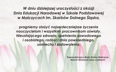 Życzenia z okazji Dnia Edukacji Narodowej