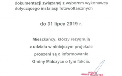 Informacja dla mieszkańców!