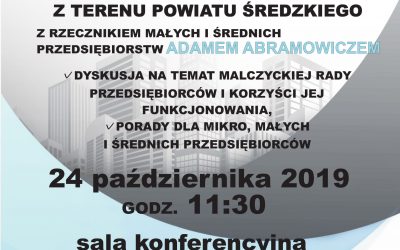 Zapraszamy na spotkanie małych i średnich przedsiębiorców w Urzędzie Gminy Malczyce