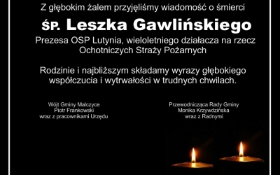Z głębokim żalem przyjęliśmy wiadomość o śmierci ŚP. Leszka Gawlińskiego