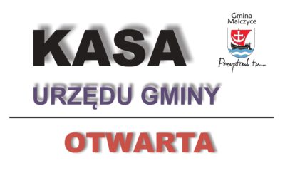 Kasa Urzędu Gminy – OTWARTA