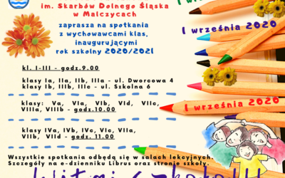 Rozpoczęcie roku szkolnego 2020/2021 w Szkole Podstawowej im. Skarbów Dolnego Śląska w Malczycach