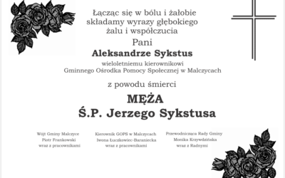 Kondolencje dla pani Aleksandry Sykstus