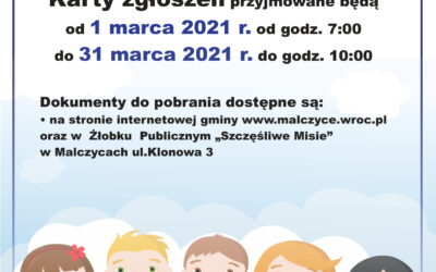 Rekrutacja do Żłobka Publicznego w Malczycach