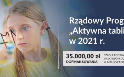Szkoła Podstawowa otrzyma dofinansowanie w ramach programu „Aktywna Tablica 2021”