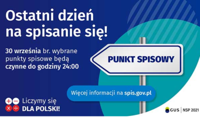Zapraszamy do udziału w Narodowym Spisie Powszechnym ? został ostatni dzień!