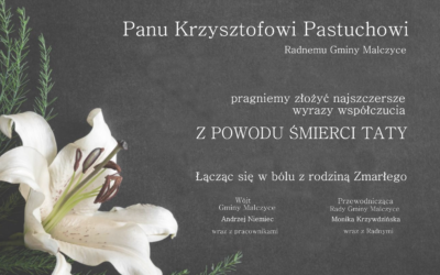 Kondolencje dla pana Krzysztofa Pastucha