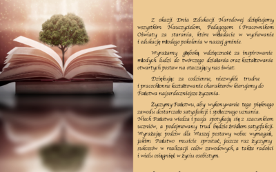 Najserdeczniejsze życzenia z okazji Dnia Edukacji Narodowej