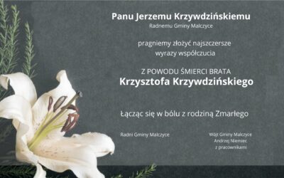 Kondolencje dla pana Jerzego Krzywdzińskiego