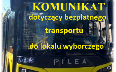 BEZPŁATNY TRANSPORT NA WYBORY  DO SEJMU RP I SENATU RP W DNIU 15.10.2023 r.