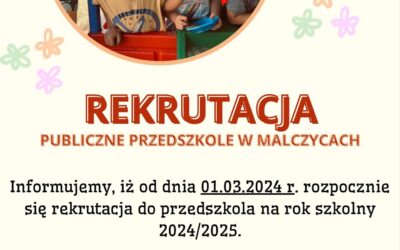 Rekrutacja do przedszkola na rok szkolny 2024/2025