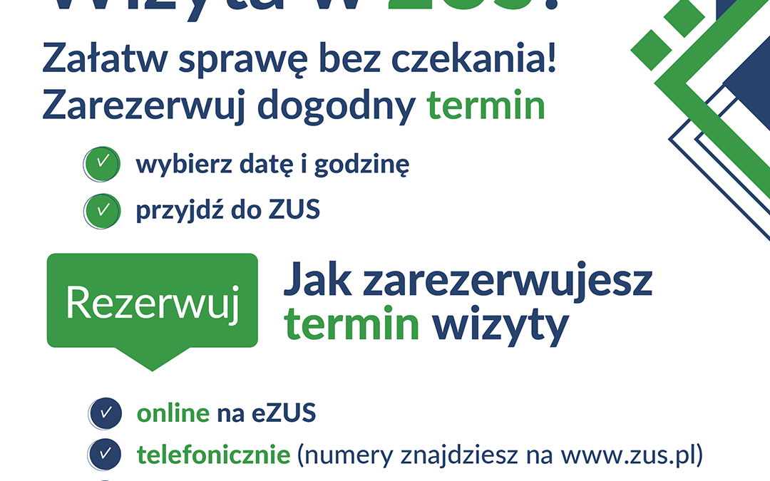 ZUS – wizyty rezerwowane